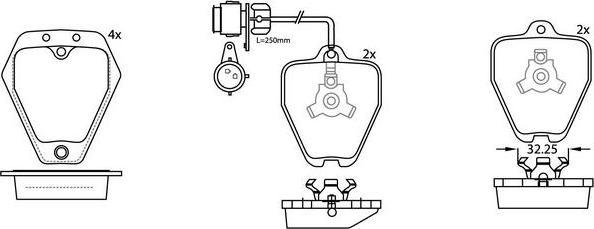 FIT FP3261E - Bremžu uzliku kompl., Disku bremzes www.autospares.lv