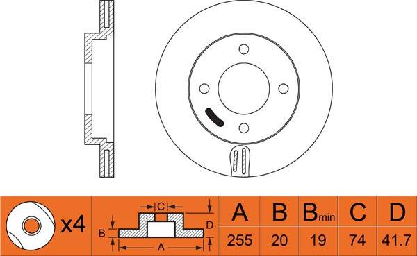 FIT FR0455V - Bremžu diski autospares.lv