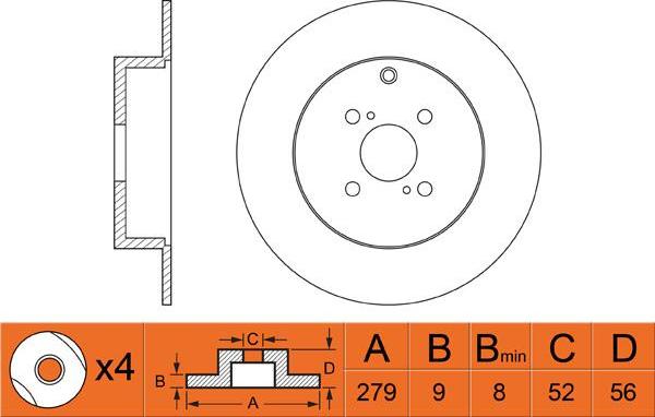 FIT FR0464 - Bremžu diski autospares.lv