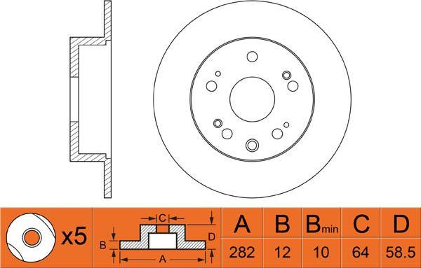 FIT FR0465 - Bremžu diski autospares.lv