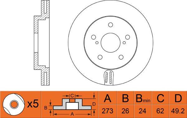 FIT FR0461V - Bremžu diski autospares.lv