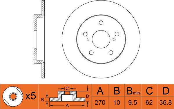 FIT FR0462 - Bremžu diski www.autospares.lv