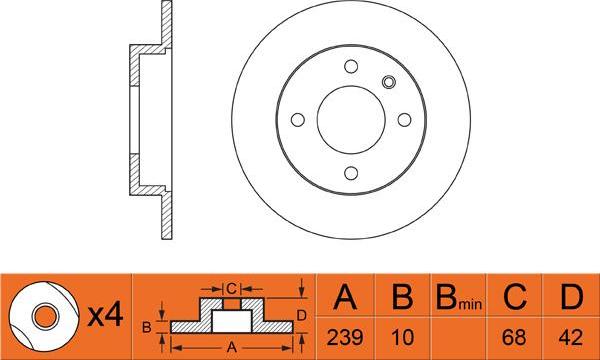 FIT FR0410 - Brake Disc www.autospares.lv