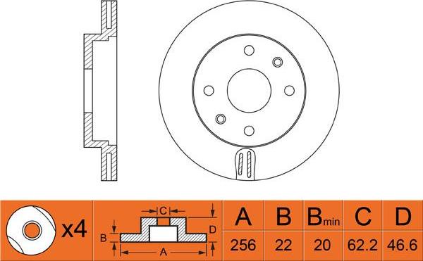 FIT FR0480V - Bremžu diski www.autospares.lv