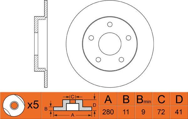 CAR 203252 - Bremžu diski www.autospares.lv