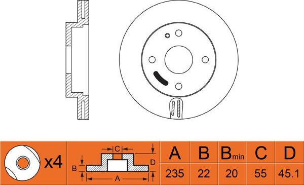 FIT FR0426V - Bremžu diski www.autospares.lv