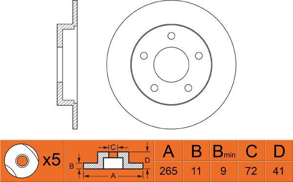 FIT FR0479 - Bremžu diski autospares.lv