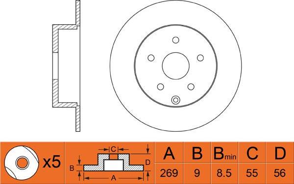 FIT FR0546 - Bremžu diski www.autospares.lv