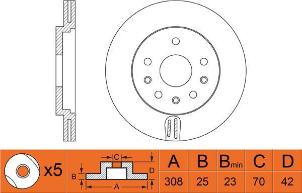 FIT FR0502V - Тормозной диск www.autospares.lv