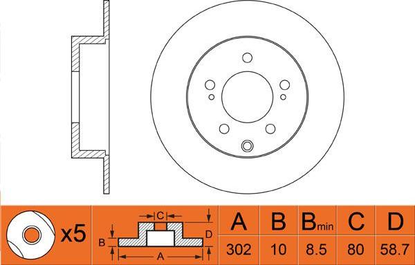 FIT FR0514 - Bremžu diski www.autospares.lv