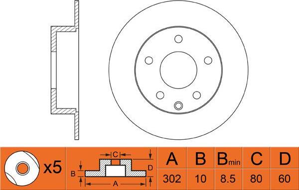 FIT FR0512 - Bremžu diski www.autospares.lv