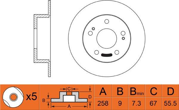 FIT FR0399 - Bremžu diski autospares.lv