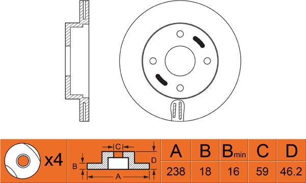 FIT FR0345V - Bremžu diski autospares.lv