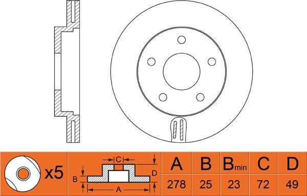 Ferodo DDF1311-1 - Bremžu diski www.autospares.lv