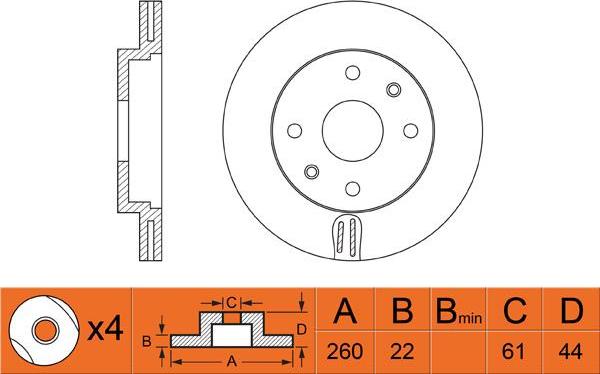 FIT FR0300V - Bremžu diski www.autospares.lv