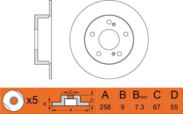 FIT FR0389 - Bremžu diski autospares.lv