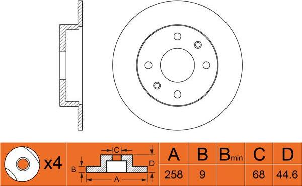 FIT FR0388 - Bremžu diski autospares.lv