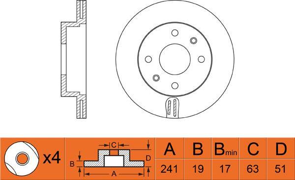 FIT FR0333V - Bremžu diski autospares.lv