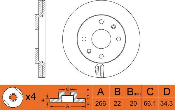 FIT FR0264V - Bremžu diski autospares.lv