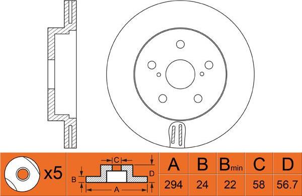 FIT FR0235V - Bremžu diski autospares.lv