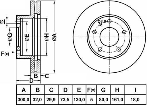 FIT FR1055V - Bremžu diski autospares.lv