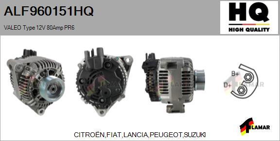 FLAMAR ALF960151HQ - Генератор www.autospares.lv