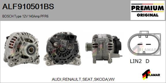 FLAMAR ALF910501BS - Alternator www.autospares.lv