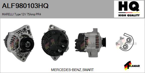 FLAMAR ALF980103HQ - Генератор www.autospares.lv