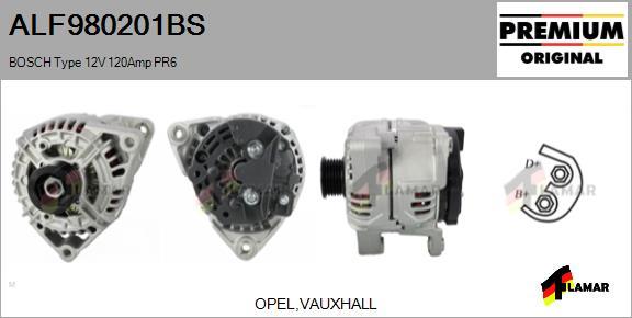 FLAMAR ALF980201BS - Ģenerators www.autospares.lv