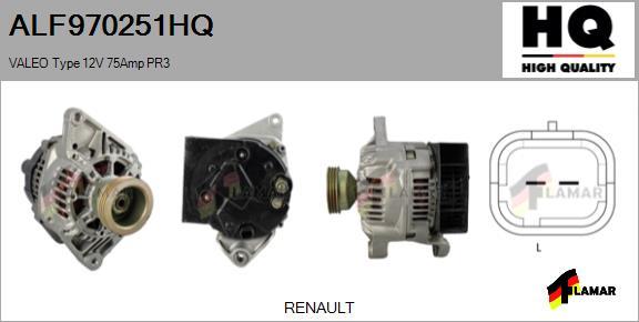 FLAMAR ALF970251HQ - Генератор www.autospares.lv