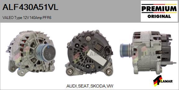 FLAMAR ALF430A51VL - Alternator www.autospares.lv