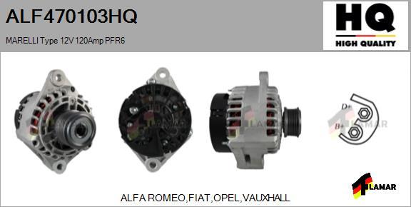 FLAMAR ALF470103HQ - Генератор www.autospares.lv