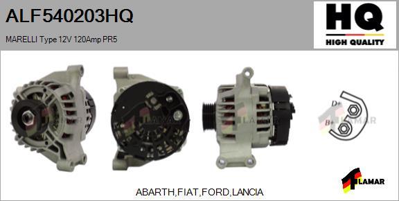 FLAMAR ALF540203HQ - Генератор www.autospares.lv