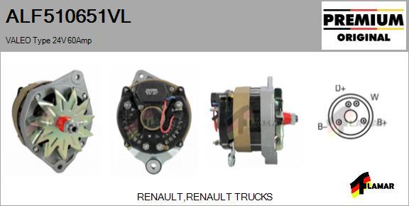 FLAMAR ALF510651VL - Ģenerators autospares.lv