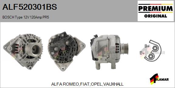 FLAMAR ALF520301BS - Ģenerators autospares.lv