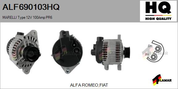 FLAMAR ALF690103HQ - Alternator www.autospares.lv