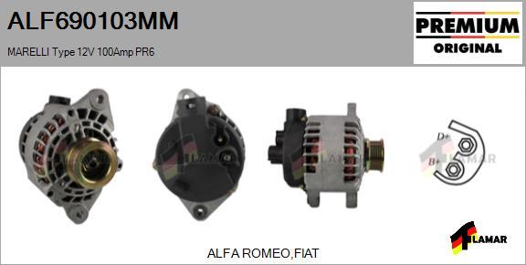 FLAMAR ALF690103MM - Alternator www.autospares.lv