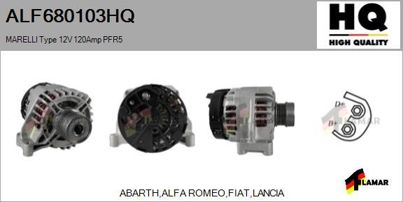 FLAMAR ALF680103HQ - Alternator www.autospares.lv