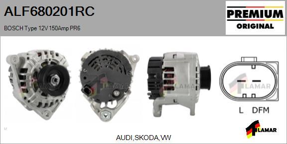 FLAMAR ALF680201RC - Alternator www.autospares.lv