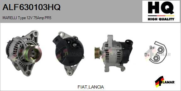 FLAMAR ALF630103HQ - Alternator www.autospares.lv