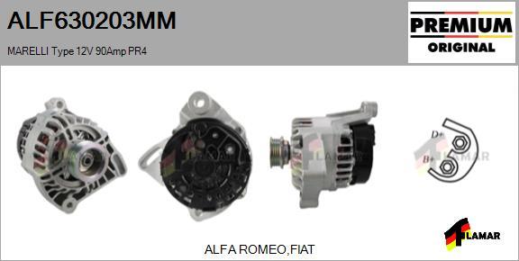 FLAMAR ALF630203MM - Alternator www.autospares.lv