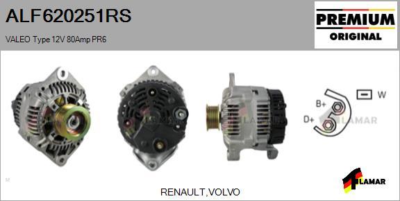 FLAMAR ALF620251RS - Alternator www.autospares.lv