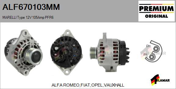 FLAMAR ALF670103MM - Генератор www.autospares.lv