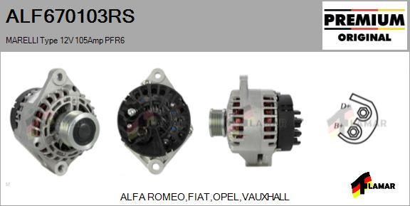 FLAMAR ALF670103RS - Ģenerators autospares.lv