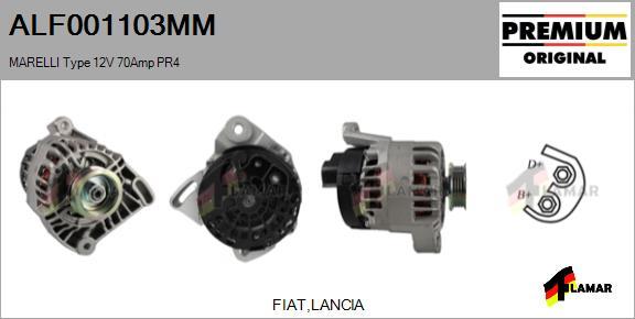 FLAMAR ALF001103MM - Alternator www.autospares.lv