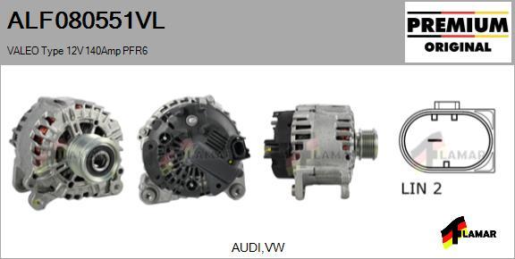 FLAMAR ALF080551VL - Alternator www.autospares.lv