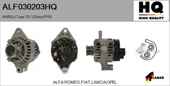 FLAMAR ALF030203HQ - Генератор www.autospares.lv