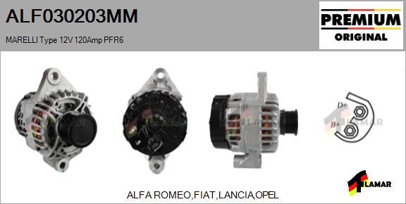 FLAMAR ALF030203MM - Ģenerators www.autospares.lv