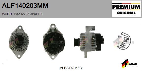 FLAMAR ALF140203MM - Генератор www.autospares.lv