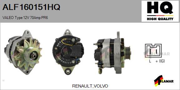 FLAMAR ALF160151HQ - Генератор www.autospares.lv